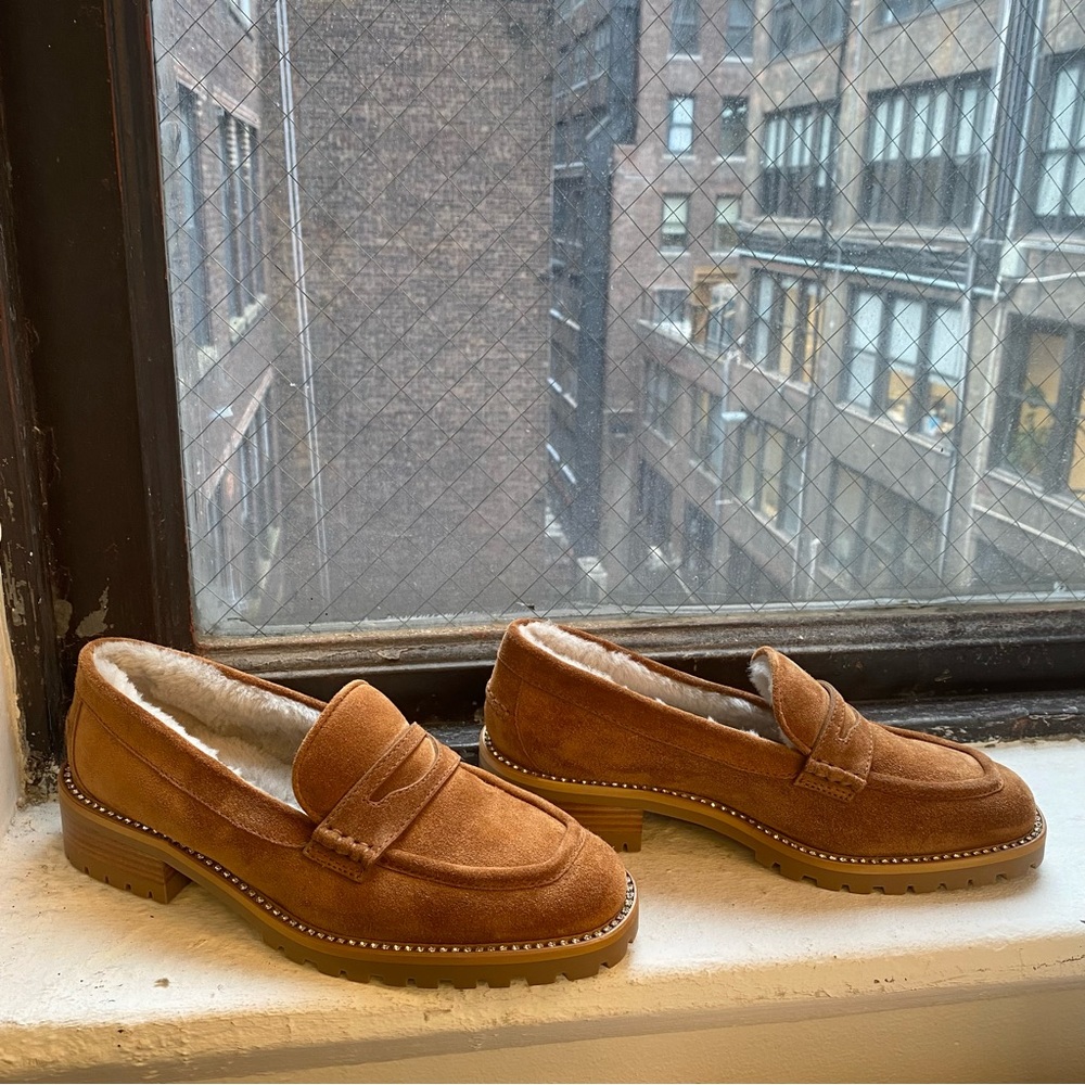 Jimmy Choo | Deanna | shearling lined , suede loafers